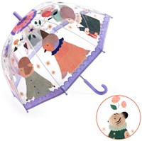 Djeco Kinder-Regenschirm musikalische Tiere transparent bunt Regenaccessoire-2