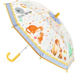 Djeco Kinder-Regenschirm Mummy & Baby - transparent - buntes Design