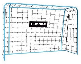 Hudora Fußballtor 180 cm - Blaues Kunststoff Fußballtor für Kinder
