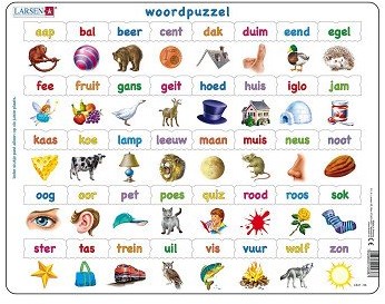 Larsen Lernpuzzle Lesen lernen Wortpuzzle Karton 40 Teile