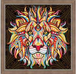 Diamond Painting Diamant Malerei Löwenseele 40x40cm Tiere Leinwand