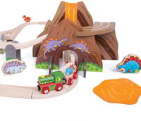 BigJigs Holz Dinosaurier Eisenbahnset - 49-teiliges Spielzeug-3