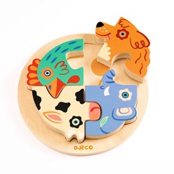 Djeco Holzpuzzle Hund - Lernspielzeug FSC 100%