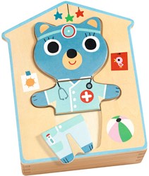 Djeco Holzpuzzle Dressup - mix - FSC Holzspielzeug