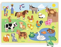 Djeco Holzpuzzle - Lernspielzeug Puzzlo Campo für Kinder