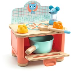 Djeco Küchenspielzeug Kitten cooker Holzspielküche