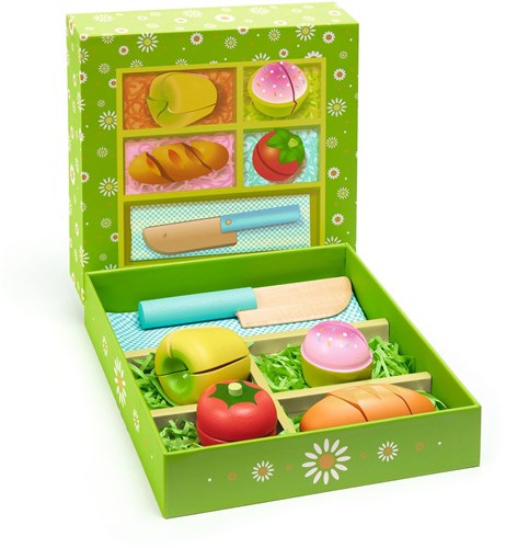 Djeco Holz Picknickset Spielzeug - FSC 100% - pädagogisches Rollenspiel