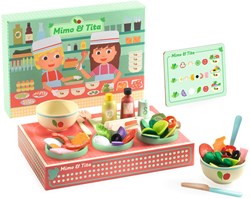 Djeco Spielzeug Salatbar Mimo & Nina - Holzspielset FSC 100%