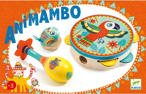 Djeco Musikset Tamburin Maracas Kastagnette FSC Holz Kinder-3