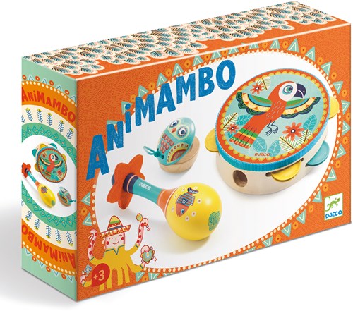 Djeco Musikset Tamburin Maracas Kastagnette FSC Holz Kinder-2
