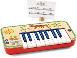 Djeco Holz-Synthesizer animambo - elektronisches Musikinstrument FSC