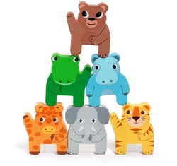 Djeco Holz Zug Dschungel Tiere - FSC 100% buntes Spielzeug