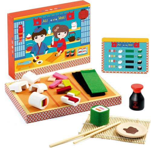 Djeco Küchenspielzeug Aki & Maki - Holz Sushi Set FSC 100%