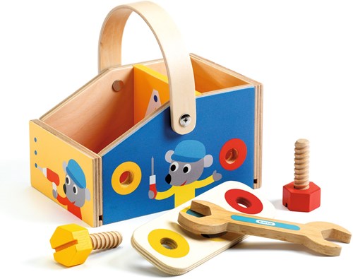 Djeco Holz Werkzeugkasten Minibrico Spielset für Kinder-2