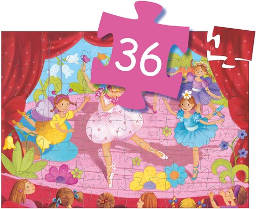Djeco Puzzle Ballerina Blume - 36 Teile FSC Karton Kinderpuzzle-2