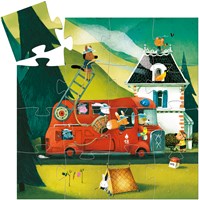 Djeco Feuerwehrwagen Puzzle - 16 Teile - FSC Karton