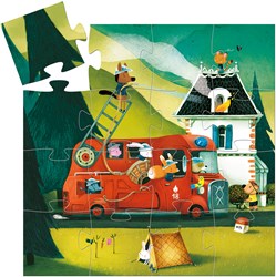 Djeco Feuerwehrwagen Puzzle - 16 Teile - FSC Karton