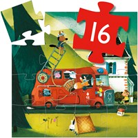 Djeco Feuerwehrwagen Puzzle - 16 Teile - FSC Karton-2