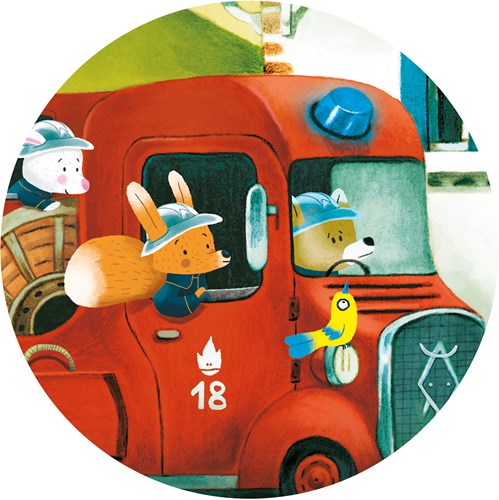 Djeco Feuerwehrwagen Puzzle - 16 Teile - FSC Karton-3