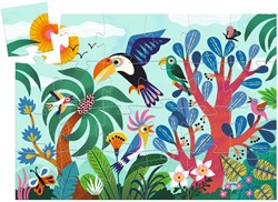 Djeco Puzzle Coco der Tukan - FSC Karton - 24 Teile - buntes Spielzeug