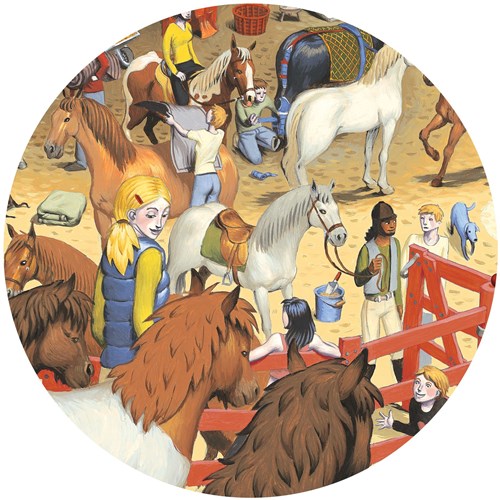 Djeco Puzzle Pferdereiten - Beobachtungspuzzle 200 Teile mit Poster-3