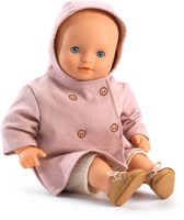 Djeco Puppenkleidung Mantel mit Kapuze rosa - Babypuppen Zubehör-2