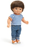 Djeco Jungenpuppe Fred - 32 cm Vinyl Schlafaugen POMEA Kollektion-2