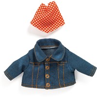 Djeco Puppenkleidung - blaue Jacke für Puppen - Djeco Spielzeugjacke