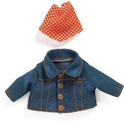 Djeco Puppenkleidung - blaue Jacke für Puppen - Djeco Spielzeugjacke