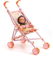Djeco Zubehör Puppenwagen Flowers - 54 cm leichte Buggy-2