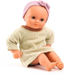 Djeco Puppen Babypuppe 32 cm Pistache - weiche Spielpuppe