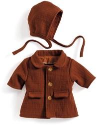 Djeco Puppenkleidung Herbst Jacke und Mütze - Kleidung für Puppen 30-34 cm