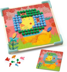 Djeco pädagogisches Spielzeug Mosaïco animo Mosaikspiel FSC MIX