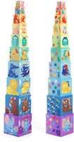 Djeco Holzbausteine Rainbow blocks - bunte Stapelwürfel FSC-2