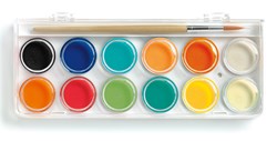 Djeco Farben 12 color cakes Plakatfarben Set für Kinder