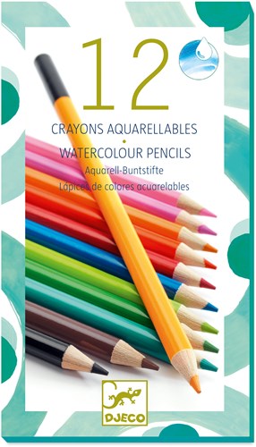 Djeco Aquarellstifte 12 Stück - Farbstifte FSC Holz Set-3