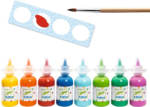 Djeco Plakatfarben Set 8 Farben - kreative Kinderfarbe-2