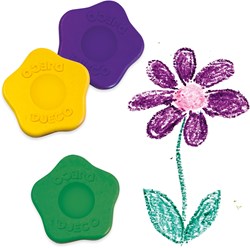 Djeco Farben 12 Flower Crayons ergonomisch für Kleinkinder