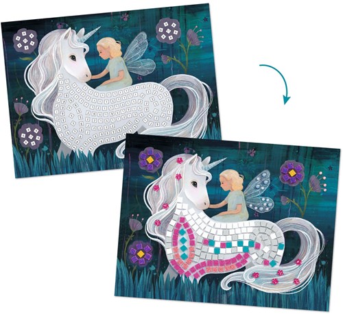 Djeco Mosaik Bastelset The enchanted world - kreative Sticker-2