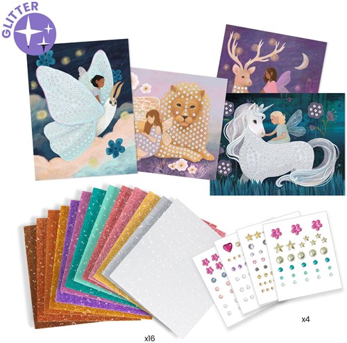 Djeco Mosaik Bastelset The enchanted world - kreative Sticker-3