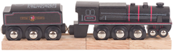 BigJigs Holzeisenbahn Dampflok - Black 5 - Spielzeugzug