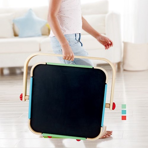 Hape tragbares Kunststudio Holz Staffelei magnetisch-2