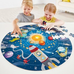 Hape Puzzle Sonnensystem - Lernspielzeug mit LED Sonne