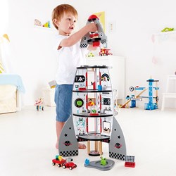 Hape Rakete Puppenhaus Holzspielzeug Weltraumabenteuer
