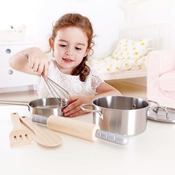 Hape Holzspielzeug Kochset - Chef's Cooking Set für Kinder Küche