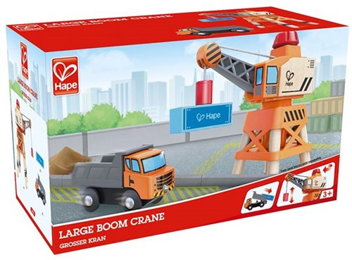 Hape Eisenbahn Kran - großer Holzkrahn Spielzeug für Kinder-3