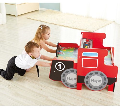 Hape Holzeisenbahn Tisch No.1 Loktisch - faltbar und ride-on-3