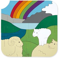 Hape Holzpuzzle Wetter - Lernspiel für Kinder, mehrlagig