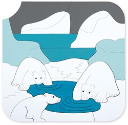 Hape Holzpuzzle Tiere Eisbär 33 Teile Lernspielzeug Kinder