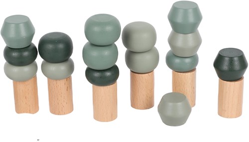 Atan Holz-Stapelbaum - buntes Spielzeug für Kinder